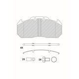 GARNITURE DE FREIN JEU TGA AVEC CLIPS FERODO